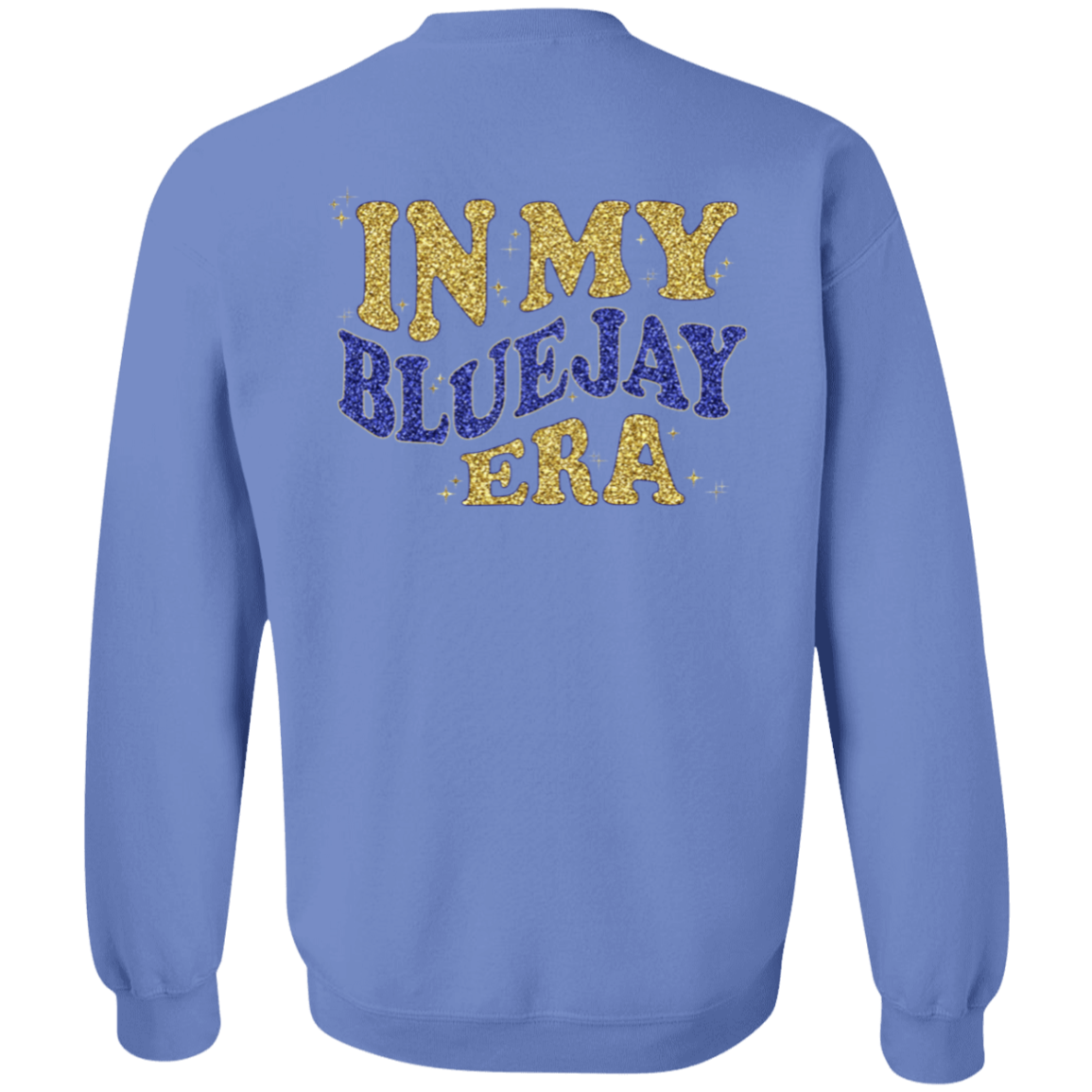 YOUTH Waseca Bluejay Sweatshirt - In My Bluejay Era - Faux Glitter Design