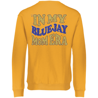 Waseca Bluejay Mom Sweatshirt - In My Bluejay Mom Era - Full Faux Glitter Design