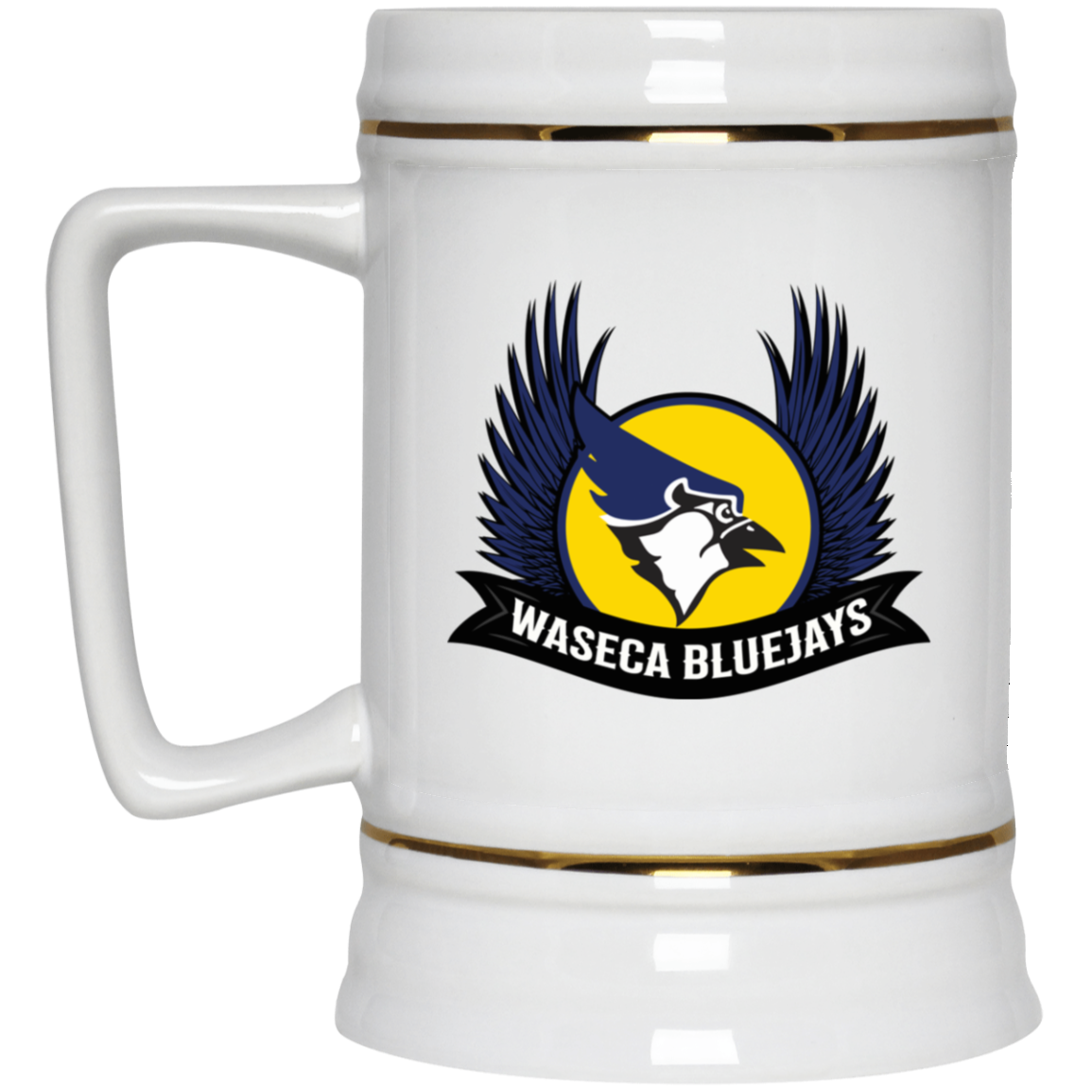 22oz Waseca Bluejay Ceramic Steins - Available in 4 designs!