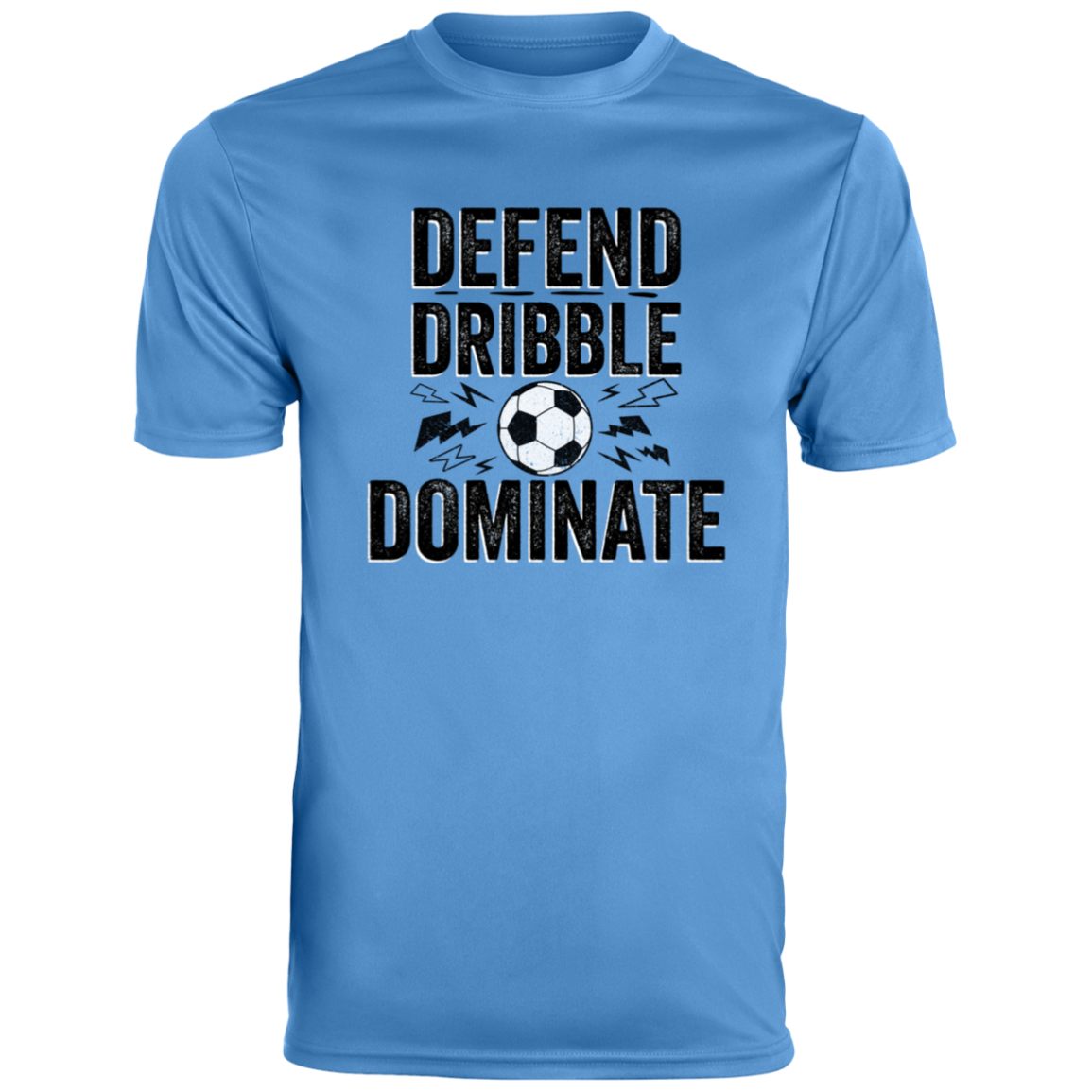 "Defend, Dribble, Dominate" Men's Soccer Shirt - Essential Gear for Players & Fans