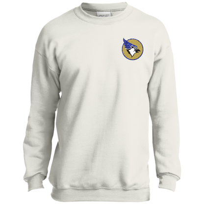 YOUTH Waseca Bluejay Sweatshirt - In My Bluejay Era - Faux Glitter Design