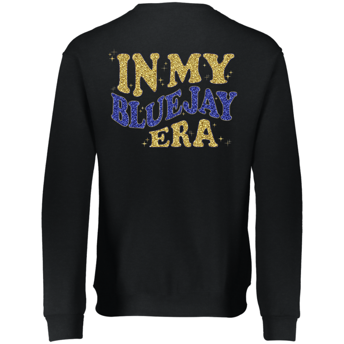 Teen Gift - Waseca Bluejays Sweatshirt - In My Bluejay Era - Full Faux Glitter Design