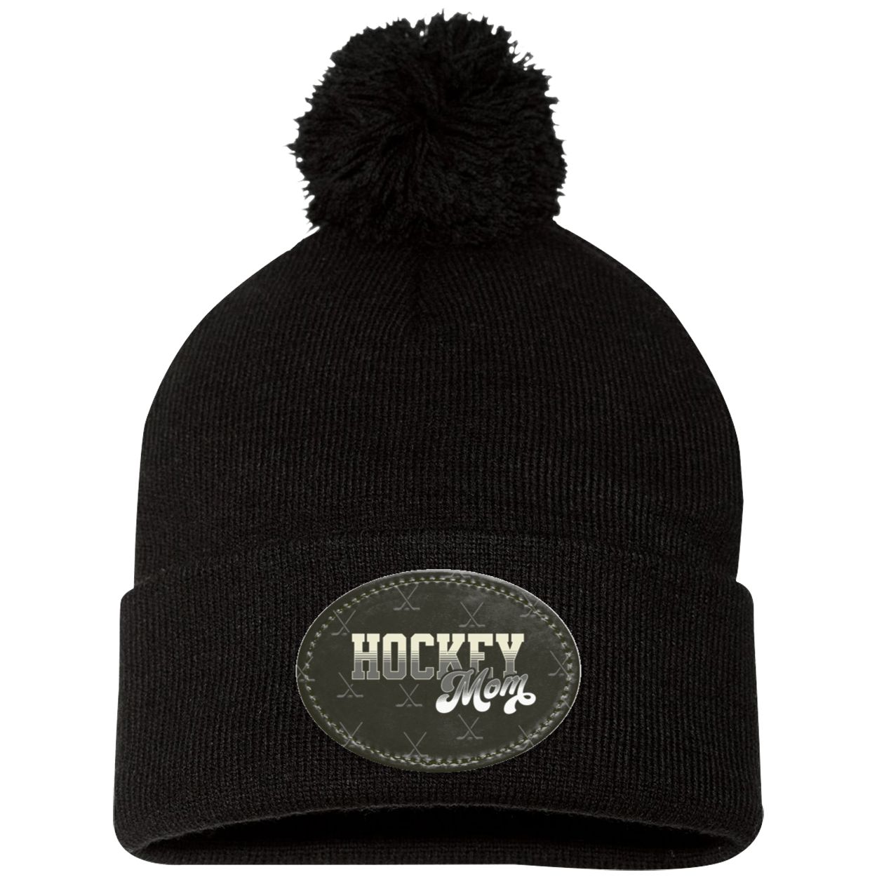 Hockey Mom Pom Beanie - Hockey Mom Hat - Hockey Hat for Mom - Hockey Mom Gift