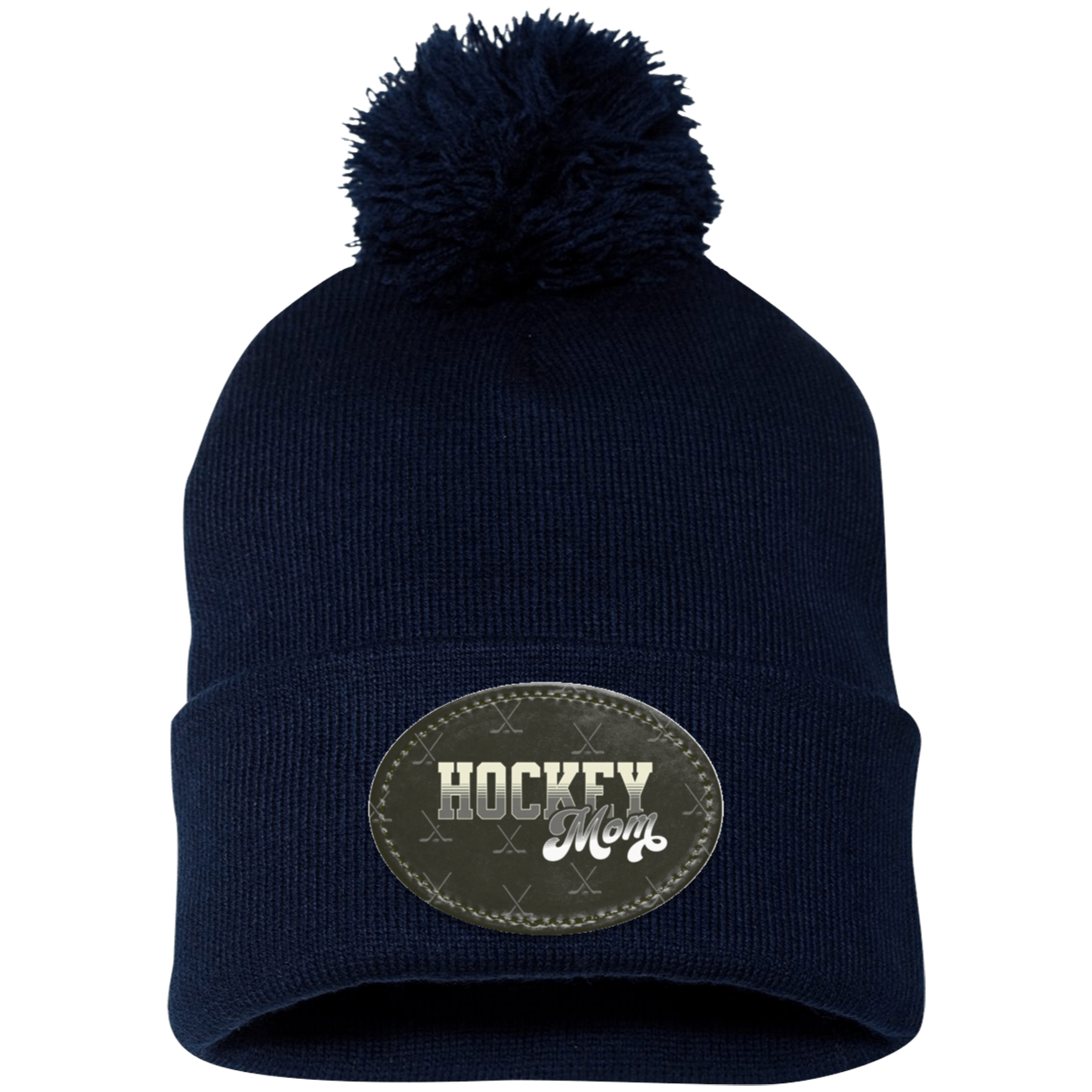 Hockey Mom Pom Beanie - Hockey Mom Hat - Hockey Hat for Mom - Hockey Mom Gift