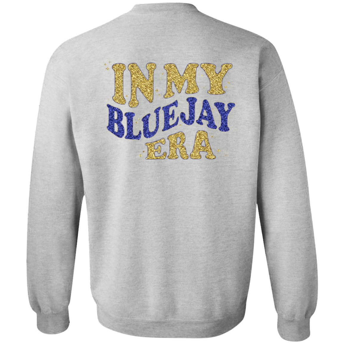 YOUTH Waseca Bluejay Sweatshirt - In My Bluejay Era - Faux Glitter Design