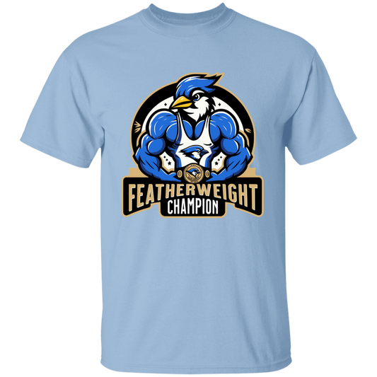 Youth Featherweight Champion T-Shirt - Waseca Bluejay Wrestling - Sports Fan Tee for Kid