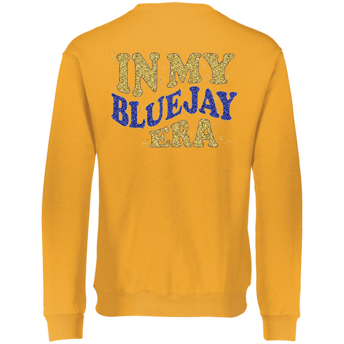 Teen Gift - Waseca Bluejays Sweatshirt - In My Bluejay Era - Full Faux Glitter Design