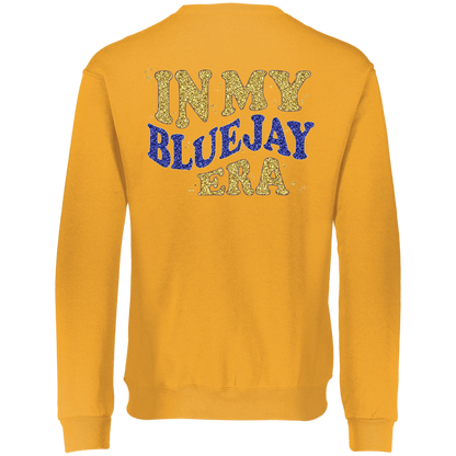 Teen Gift - Waseca Bluejays Sweatshirt - In My Bluejay Era - Full Faux Glitter Design