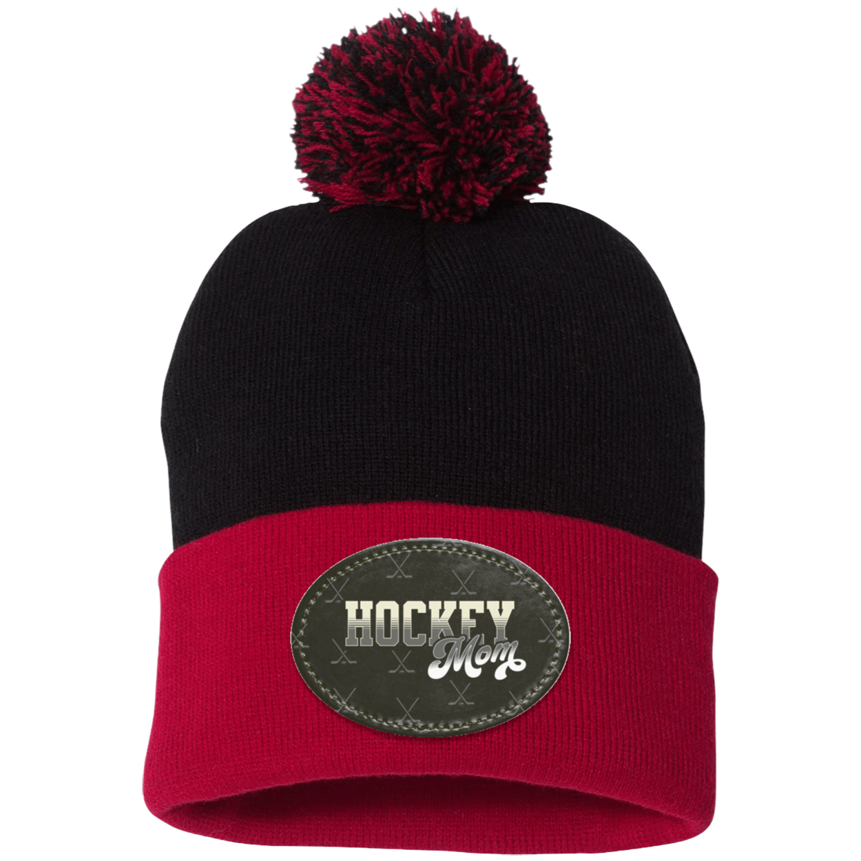 Hockey Mom Pom Beanie - Hockey Mom Hat - Hockey Hat for Mom - Hockey Mom Gift