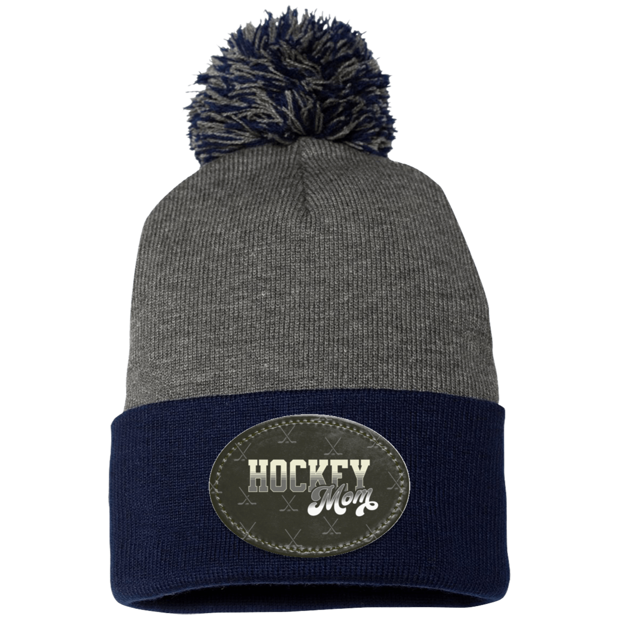 Hockey Mom Pom Beanie - Hockey Mom Hat - Hockey Hat for Mom - Hockey Mom Gift