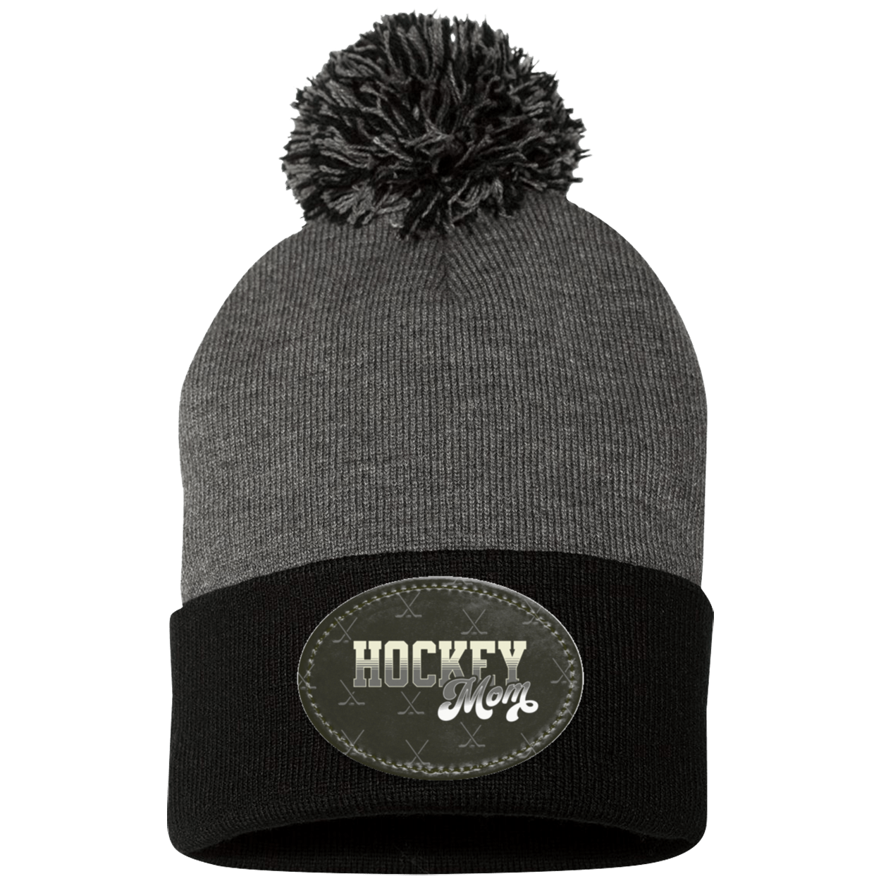 Hockey Mom Pom Beanie - Hockey Mom Hat - Hockey Hat for Mom - Hockey Mom Gift