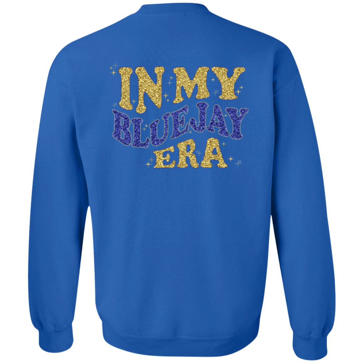 YOUTH Waseca Bluejay Sweatshirt - In My Bluejay Era - Faux Glitter Design