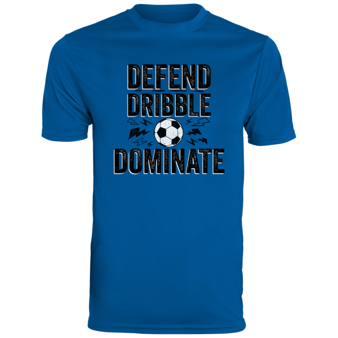 "Defend, Dribble, Dominate" Men's Soccer Shirt - Essential Gear for Players & Fans