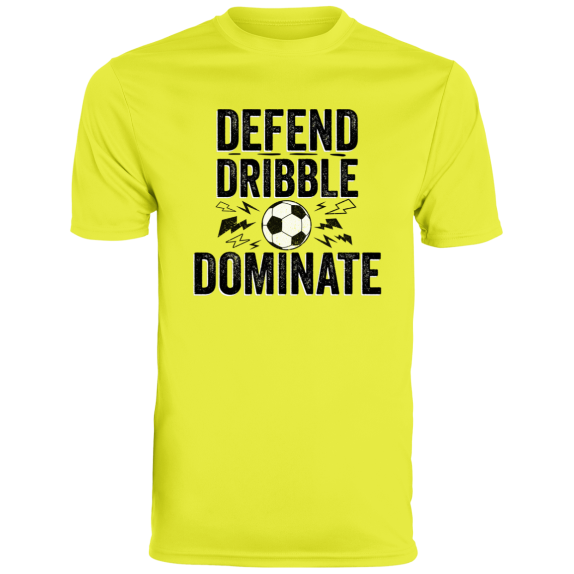 "Defend, Dribble, Dominate" Men's Soccer Shirt - Essential Gear for Players & Fans