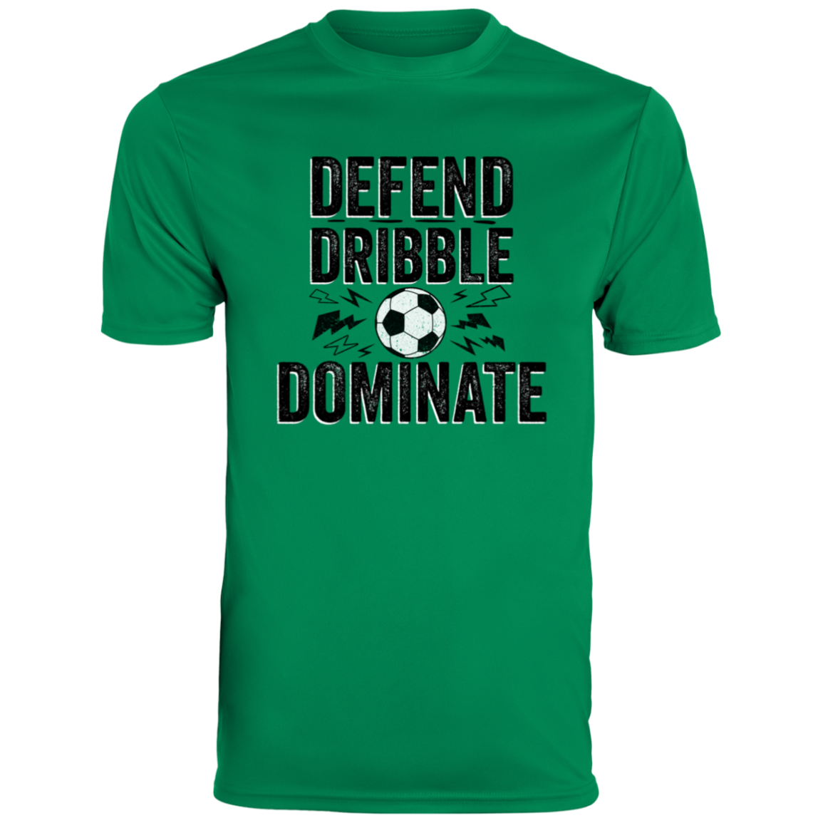 "Defend, Dribble, Dominate" Men's Soccer Shirt - Essential Gear for Players & Fans