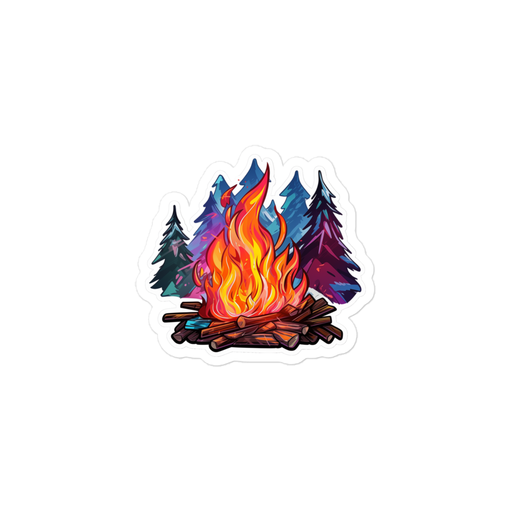 Campfire Art Sticker