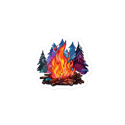 Campfire Art Sticker