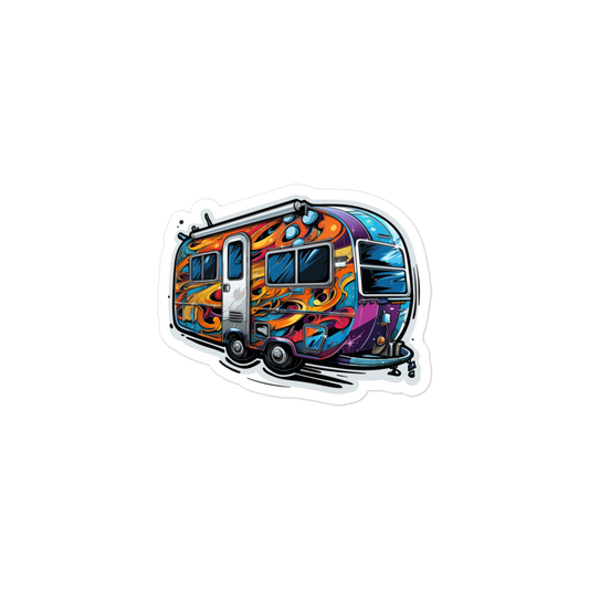 Camper Graffiti Art Sticker