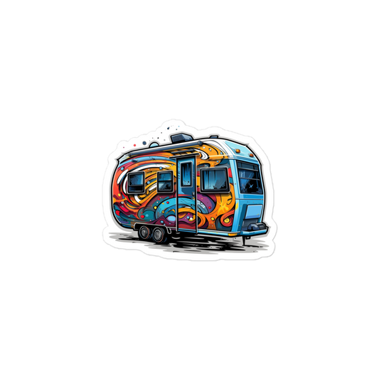 Bright Camper Graffiti Art Sticker