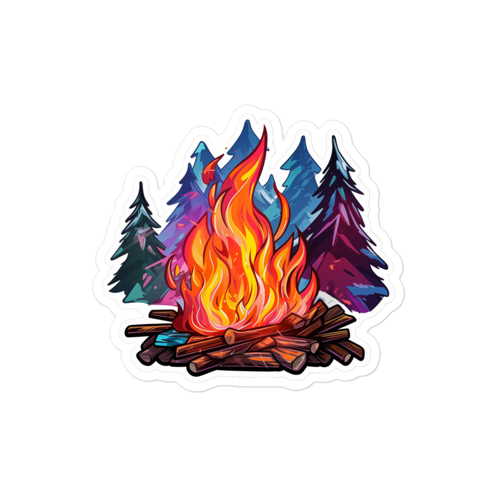 Campfire Art Sticker