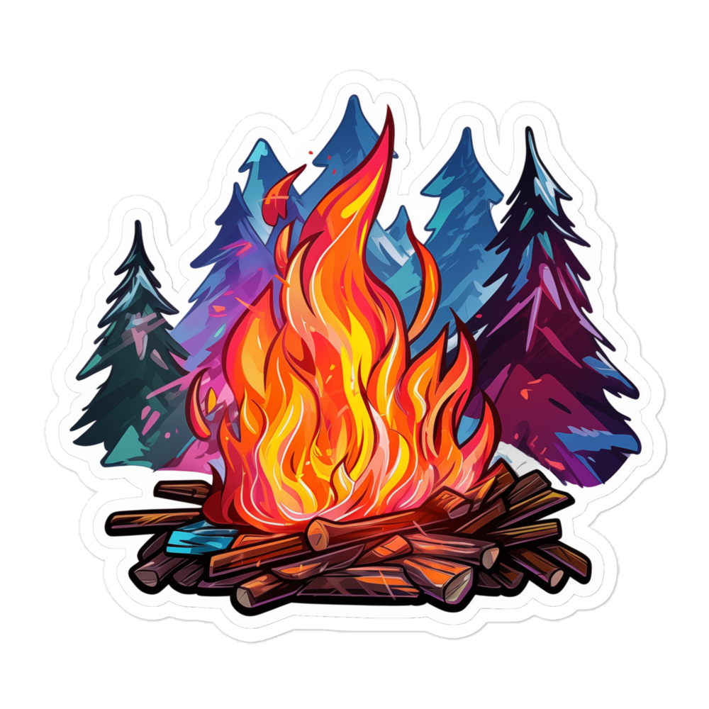 Campfire Art Sticker