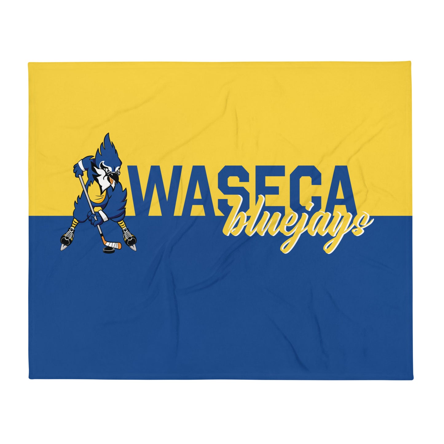 Super Soft Waseca Bluejay Hockey Throw Blanket