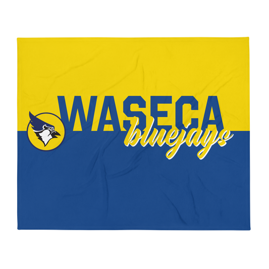 Waseca Bluejays Logo Silky Soft Blanket