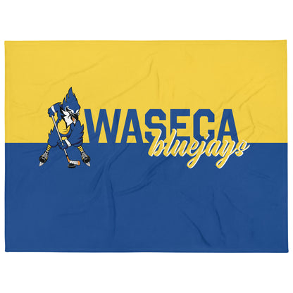 Super Soft Waseca Bluejay Hockey Throw Blanket