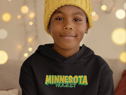 YOUTH Minnesota Hockey Sweatshirt | Minnesota Hockey Sweatshirt | Minnesota Sweatshirt | Retro Minnesota Hockey