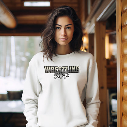 Wrestling Mom Crew Neck Sweatshirt | Gift for Wrestling Mom | Wrestling Mom Shirt | Wrestling Sweatshirt