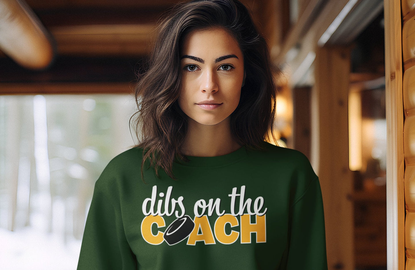 Dibs on the Coach Hockey Sweatshirt | Funny Hockey | Gift For Hockey Mom | Hockey Girlfriend | Hockey Fiancé