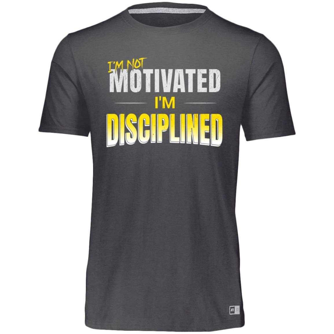 I'm Not Motivated, I'm Disciplined Athletic Shirt - Moisture Wicking, Odor Protection, UPF 30+ Tee for Sports & Fitness Enthusiasts