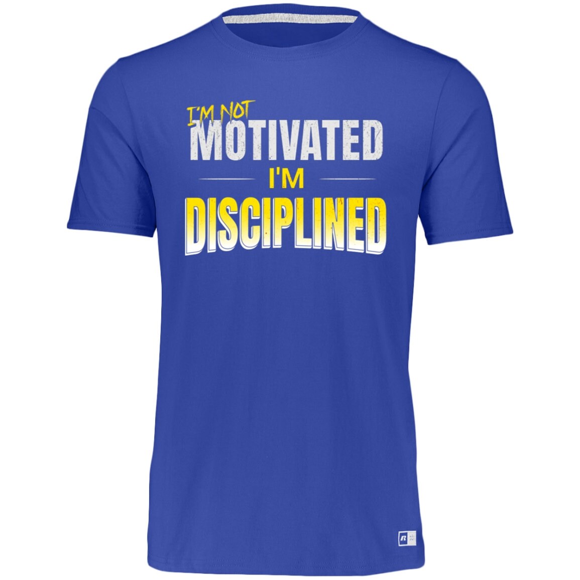 I'm Not Motivated, I'm Disciplined Athletic Shirt - Moisture Wicking, Odor Protection, UPF 30+ Tee for Sports & Fitness Enthusiasts