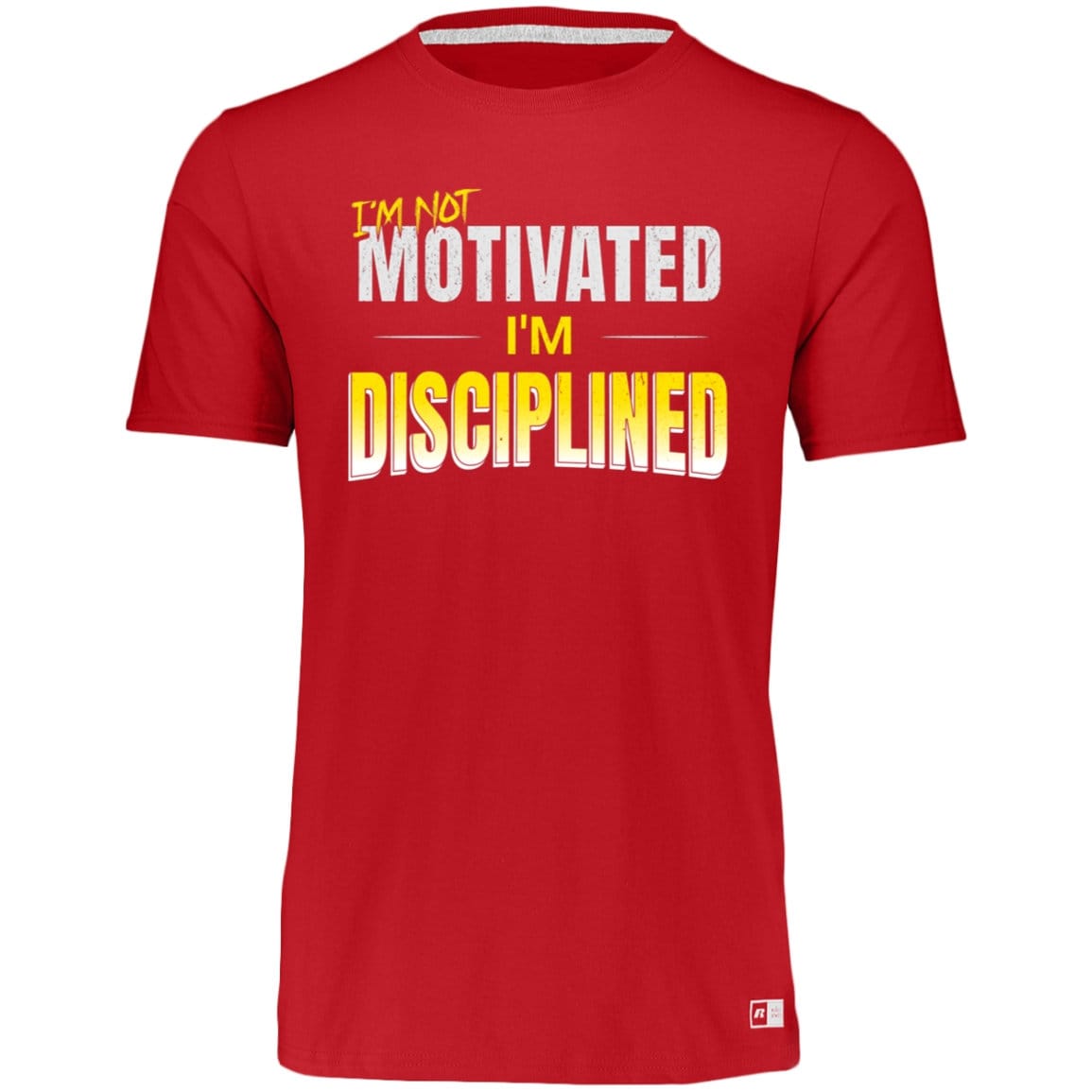 I'm Not Motivated, I'm Disciplined Athletic Shirt - Moisture Wicking, Odor Protection, UPF 30+ Tee for Sports & Fitness Enthusiasts