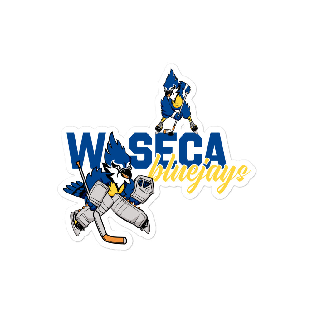 Waseca Bluejay Hockey Stickers