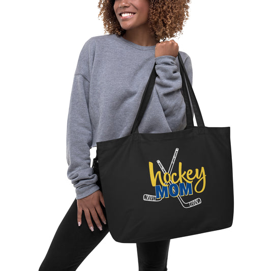 Waseca Bluejay Hockey Mom - Large Tote Bag